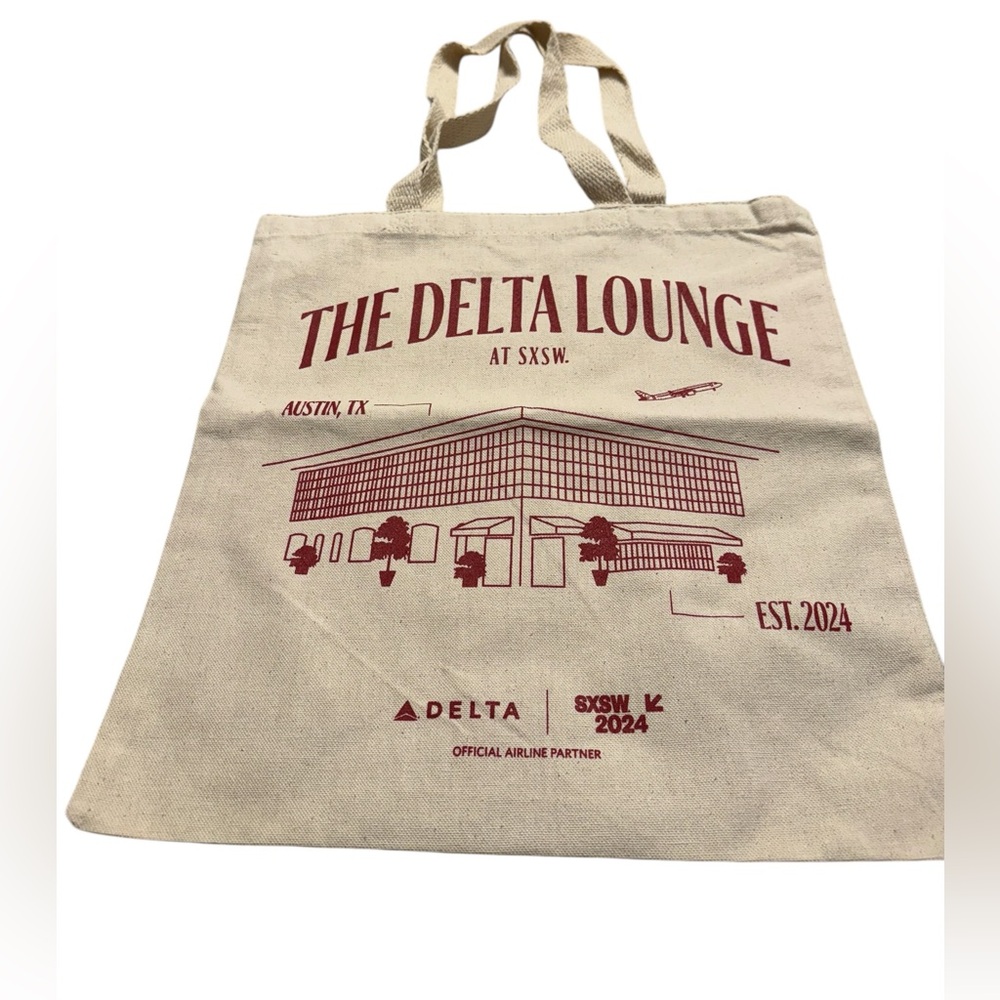 Natural Canvas Tote from the VIP Delta Lounge at the SXSW Festival. Rare. NEW.
